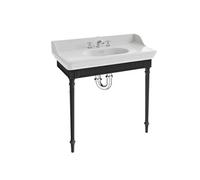 Console avec plan vasque - JACOB DELAFON - Cléo 1889 - Style rétro authentique - Chromé - 3 trous