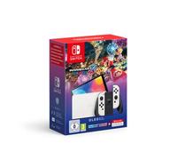 Pack console Nintendo Switch modele Oled blanche + le jeu Mario Kart 8 Deluxe preinstalle + un abonnement de 12 mois au service Nintendo Switch Online