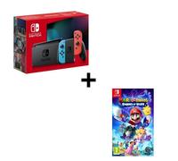 Pack : Console Nintendo Switch Néon + Mario + Lapins Crétins : Sparks of Hope Jeu Switch