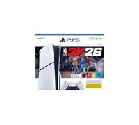 Pack Console PlayStation 5 Edition Standard Slim Blanc et Noir + NBA 2K26