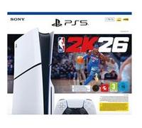 Pack Console PlayStation 5 Sony Edition Standard Slim Blanc et Noir + NBA 2K26 Blanc et Noir A
