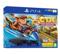 Pack Console Sony PS4 Slim 1 To Noir + Crash Team Racing Nitro Fueled + 2ème manette