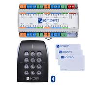 Pack contrôle d'accès : 1 centrale, 1 lect. BT OSDP avec clavier codé + 3 badges - AIPHONE AZPACKBLUEAC