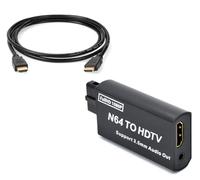 Pack Convertisseur N64 / SNES/GameCube vers HDMI 1080P + Câble HDMI 1 m - Adaptateur rétro compatible PAL/NTSC - Plug & Play - Straße Game®