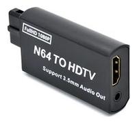 Pack Convertisseur N64 / SNES / GameCube vers HDMI 1080P + Câble HDMI 1 m - Adaptateur rétro compatible PAL/NTSC - Plug & Play - Straße Game® Noir