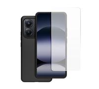 Pack Coque arrière semi-rigide Made For Xiaomi et Protège-écran en verre trempé pour Redmi Note 14 4G Noir et Transparent