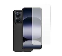 Pack Coque arrière semi-rigide Made For Xiaomi et Protège-écran en verre trempé pour Redmi Note 14 5G Noir et Transparent