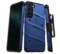 Zizo, Galaxy S22 Plus Bolt Pack de coques avec support & verre blindé, Noir / Bleu