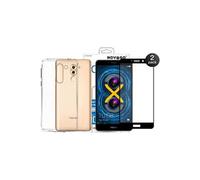 Pack Coque et 2 Films Protection écran verre trempé résistant pour Huawei Honor 6X