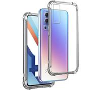 Pack Coque Gel Antichoc Transparente + 3 Verres Trempés Pour Vivo Y72/Y52/Iqoo Z3/Y53s/T1x 5g - Tpu Souple, Bords Renforcés, Ultra-Fine