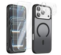 Pack Coque MagSafe iPhone 17 Pro Max avec 2 Verres Trempés et 2 Verres Caméra Noir