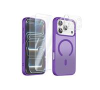 Pack Coque MagSafe iPhone 17 Pro avec 2 Verres Trempés et 2 Protection Caméra Violet