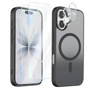 Pack Coque MagSafe pour iPhone 17 avec 2 Verres Trempés et 2 Protection Caméra Noir