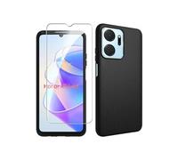 Pack coque noire en TPU et protection écran vitre en verre trempé pour Honor X7A 4G -