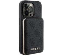 Pack Coque pour iPhone 13 Pro Saffiano Motif 4G et Powerbank 5000mAh, Noir