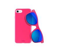 Pack Coque semi-rigide Rose pour iPhone 7 + Lunettes de soleil