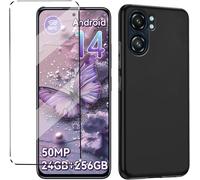 Pack Coque Silicone Antichoc + Verre Trempé Pour Oukitel C58 Pro - Bords Protégés, Accès Boutons Et Ports, Noir