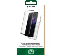 Pack Coque Souple Transparente + VT 2,5D Pour Reno 8