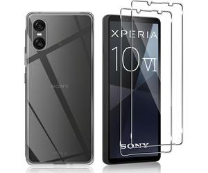 Pack coque transparente en TPU et deux unit¿s protection ¿cran vitre en verre tremp¿ pour Sony Xperia 10 VI 5G - XEPTIO