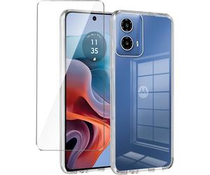 Pack coque transparente en TPU et protection ¿cran vitre en verre tremp¿ pour Motorola Moto E14 4G - XEPTIO