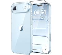Pack coque transparente en TPU et protection écran complet vitre full cover noir en verre trempé pour Apple iPhone Air 5G - XEPTIO