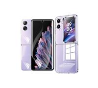 Pack coque transparente en TPU et protection écran vitre en hydrogel pour OPPO Find N2 Flip 5G -