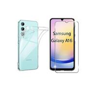 Pack coque transparente en TPU et protection écran vitre en verre trempé pour Samsung Galaxy A16 4G / Galaxy A16 5G -