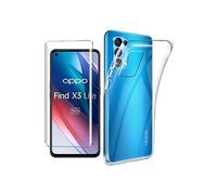 Pack coque transparente en TPU et vitre en verre trempé pour Oppo Find X3 LITE 5G -