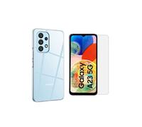Pack coque transparente en TPU et vitre en verre trempé pour Samsung Galaxy A23 / Galaxy A23 5G -