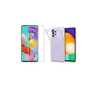 Pack coque transparente en TPU et vitre en verre trempé pour Samsung Galaxy A52 4G / A52 5G / A52s -