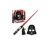 pack côté obscur dark vador, sabre laser rouge, masque dark vador et figurine de 15 cm, accessoire, des 4 ans, star wars