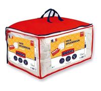 DODO Pack couette Splendeur 220 x 240 cm + 2 oreillers 60 x 60 cm – Polyester 300 g/m² – Blanc