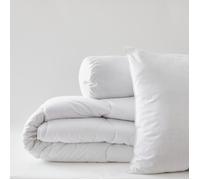 Pack Couette Blanrêve très chaude 140 x 200 + Oreiller 60 x 60 + Polochon 90 Polycoton ""Confort"" traité Anti Acarien Soft & care