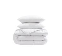 Pack couette mi-saison 350g et oreiller éco naturel moelleux enveloppe coton bio 240x220