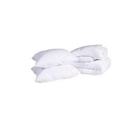 Pack couette mi-saison et oreiller recyclé moelleux enveloppe microfibre 140x200