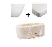 Pack couffin Kuko Fur Milk + alèse et drap housse blanc