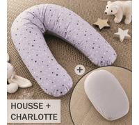 Pack Coussin De Maternité Xxl - Grossesse, Allaitement Et Pouf Enfant Gris TU
