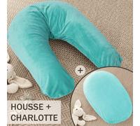 Pack Coussin De Maternité Xxl - Idéal Grossesse, Allaitement Et Pouf Pour Enfant Bleu TU