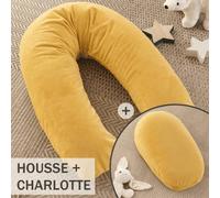 Pack Coussin De Maternité Xxl - Idéal Grossesse, Allaitement Et Pouf Pour Enfant Jaune TU