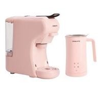 PACK CREATE POTTS Machine à café expresso multi-dosettes et Chauffe-Lait Pétillant et Mousseur à lait et chocolat STUDIO Rose G