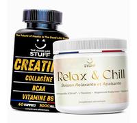 Pack Creatine Gummies et Relax & Chill - Routine Compléments Performance Musculaire + Détente et Sommeil - Créatine Monohydrate, BCAA, Collagène marin type I, Vitamines D et B6 & Adaptogènes