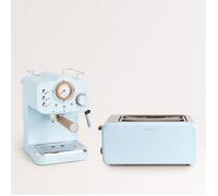 Pack TOAST RETRO Grille pain avec THERA RETRO Cafetière express finition mate bleu Bleu G
