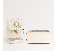 Pack TOAST RETRO Grille pain avec THERA RETRO Cafetière express finition mate beige Beige G