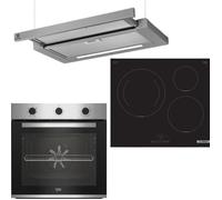 PACK CUISSON four BEKO + plaque induction 3 foyers BOSH + Hotte téléscopique ELECTROLUX