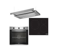 PACK CUISSON - Four Inox BBIE12100XD - Plaque induction Bosch PUJ611BB5E 3 foyers - Hotte télescopique Electrolux LFP616X