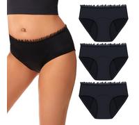 Pack Culottes Menstruelles Motif Tulle Taille S - Lavable et Anti Fuite - Protection Absorbante Sans Couture - Idéal pour Flux Moyen - Confort Discret, Absorbant - Hygiène Femme - Feel Natural
