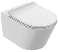 Pack cuvette suspendue sans bride BASTILLE carénée, avec Abattant Blanc - JACOB DELAFON - EDAB134-00