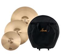 Pack Cymbale 12'' Splash 16'' Crash 18'' Ride Cymbal Laiton Batterie avec Housse