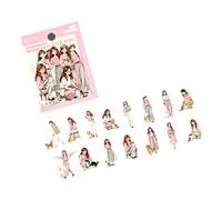 Pack d ’ autocollants de personnages PET pour planificateurs, A | Autocollant décoratif pour les planches de scrapbooking, les planificateurs, les collages de cartes postales et les