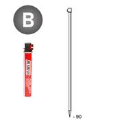 PACK D34 3,1 X 90 LISSES - 2200 POINTES + 2 GAZ - ASLAFIX - PD3431901